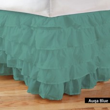 100% Egyptian Cotton 1PC Multi Ruffled Bed Skirt Solid [Signature Collection]