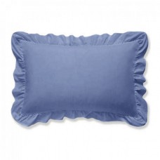 100% Egyptian Cotton 2PCs Frilled Pillow Sham Solid [Supreme Collection]