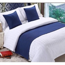 100% Egyptian Cotton 1PC Gathered Bed Runner Set Solid [Signature Collection]