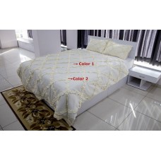 100% Egyptian Cotton Designer 3 PCs Duvet Set with Ruffled Ribbon Solid [Signature Collection]