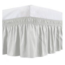 Brushed Microfiber Satin 1PC Wrap Around Bed Skirt Solid [Classic Collection]