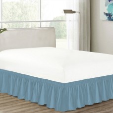 100% Egyptian Cotton 1PC Wrap Around Bed Skirt Solid [Supreme Collection]